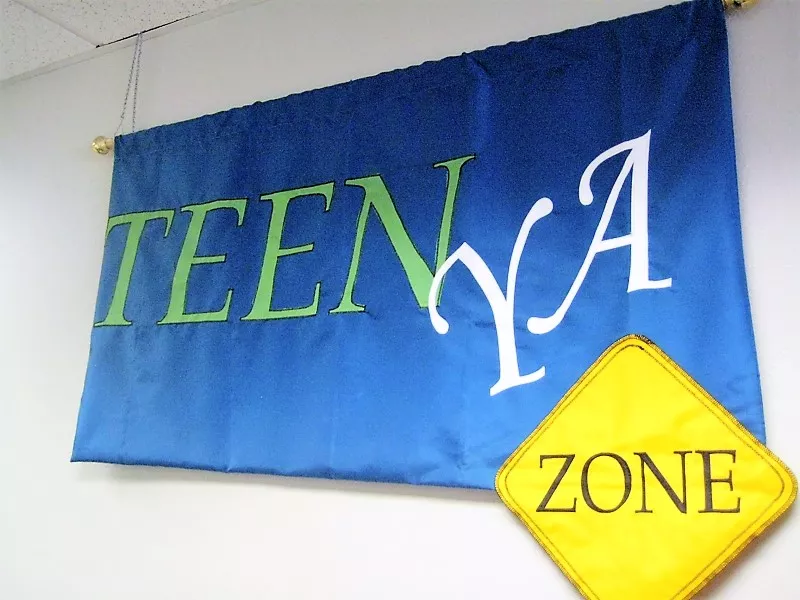 Teen YA Zone NE Sign
