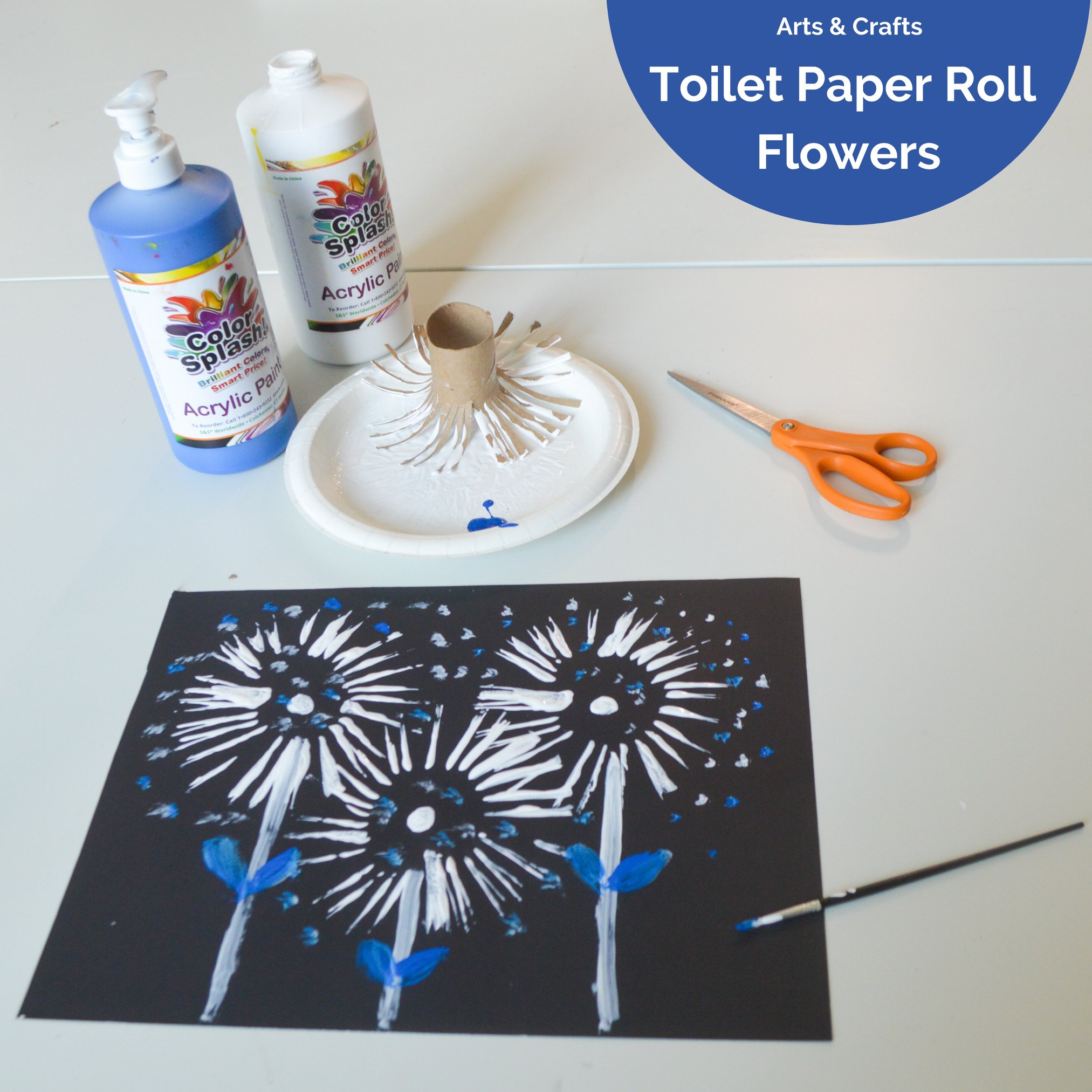 toilet paper roll flowers
